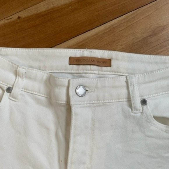 Rebecca Minkoff Frayed Hem White Jean - Picture 2 of 4